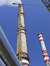Oprava komínu elektrárny ve Vojanech